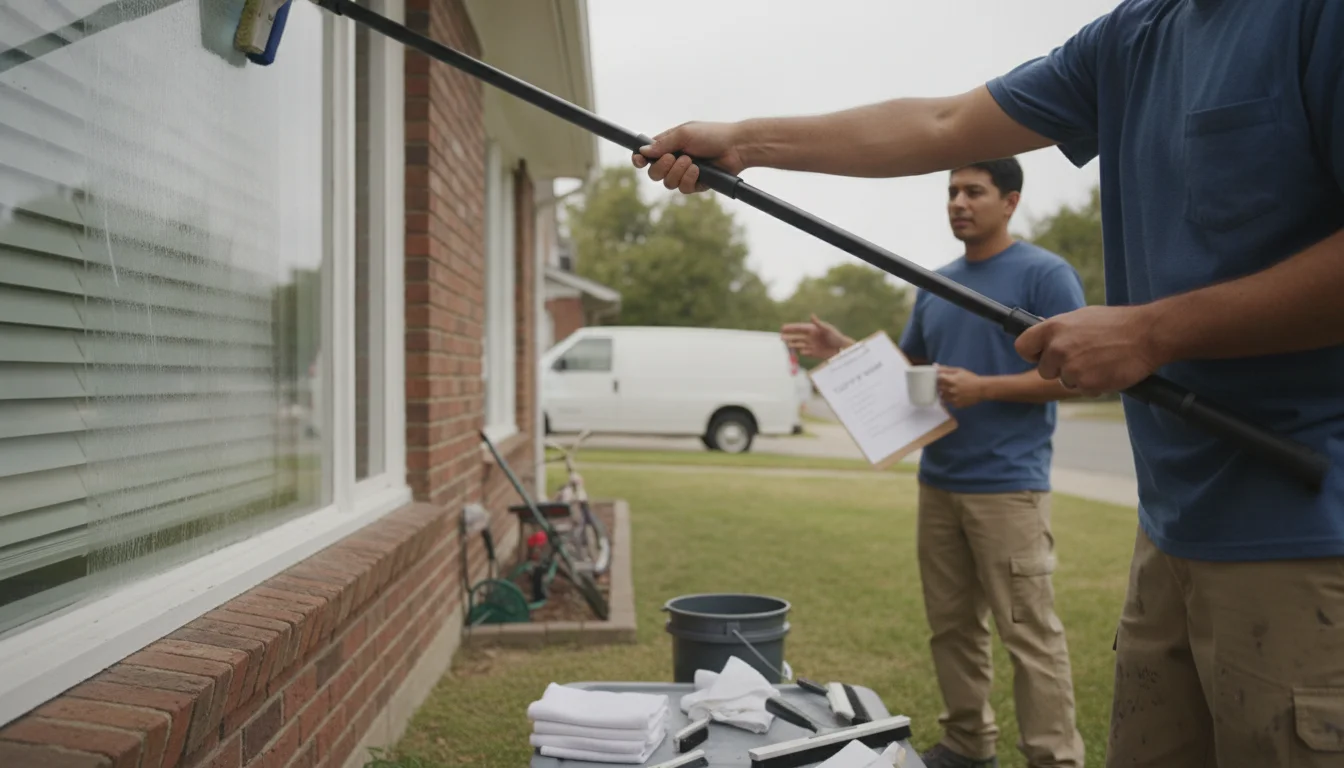 Pros give clear answers, define scope in writing, and arrive with clean window cleaning tools